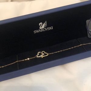 Swarovski double heart bracelet